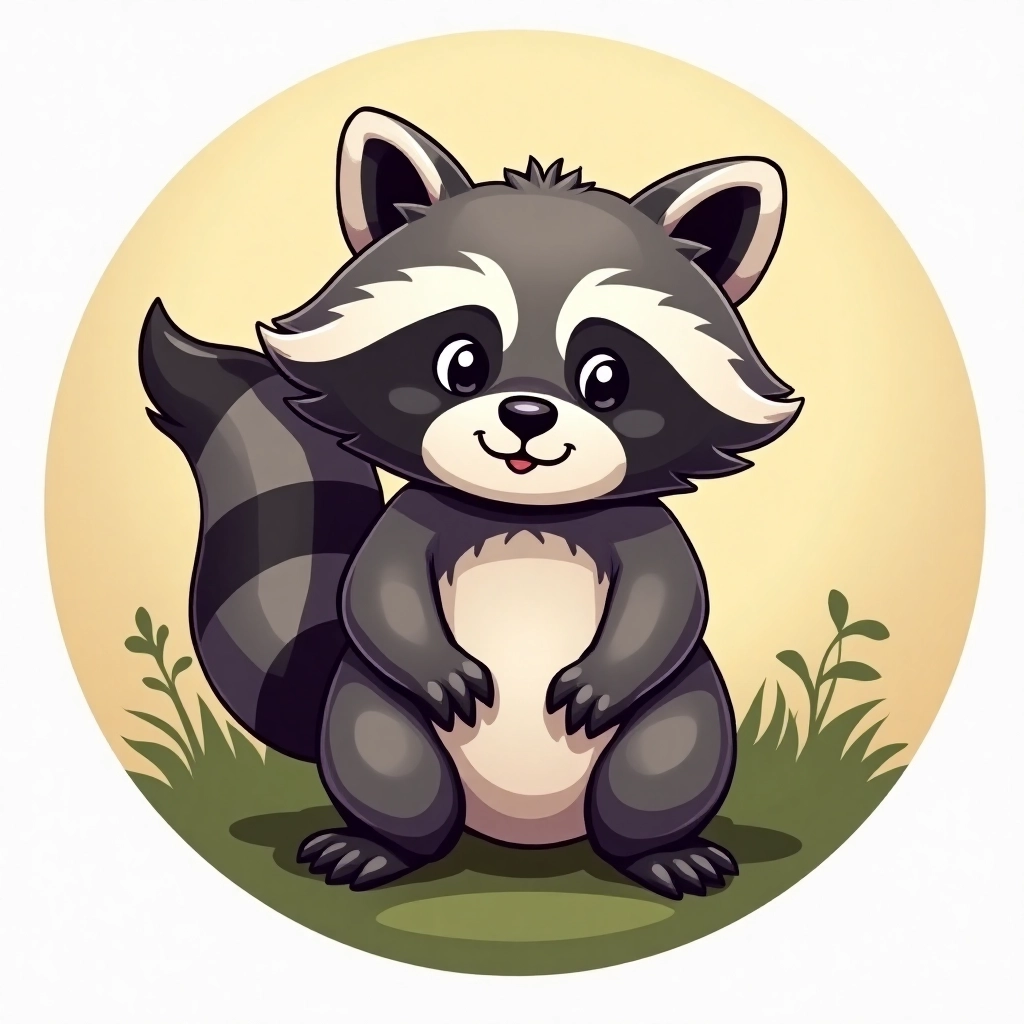 Cute Raccoon Illustration